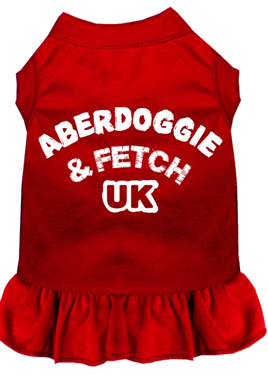 Aberdoggie UK Screen Print Dress Red XXL